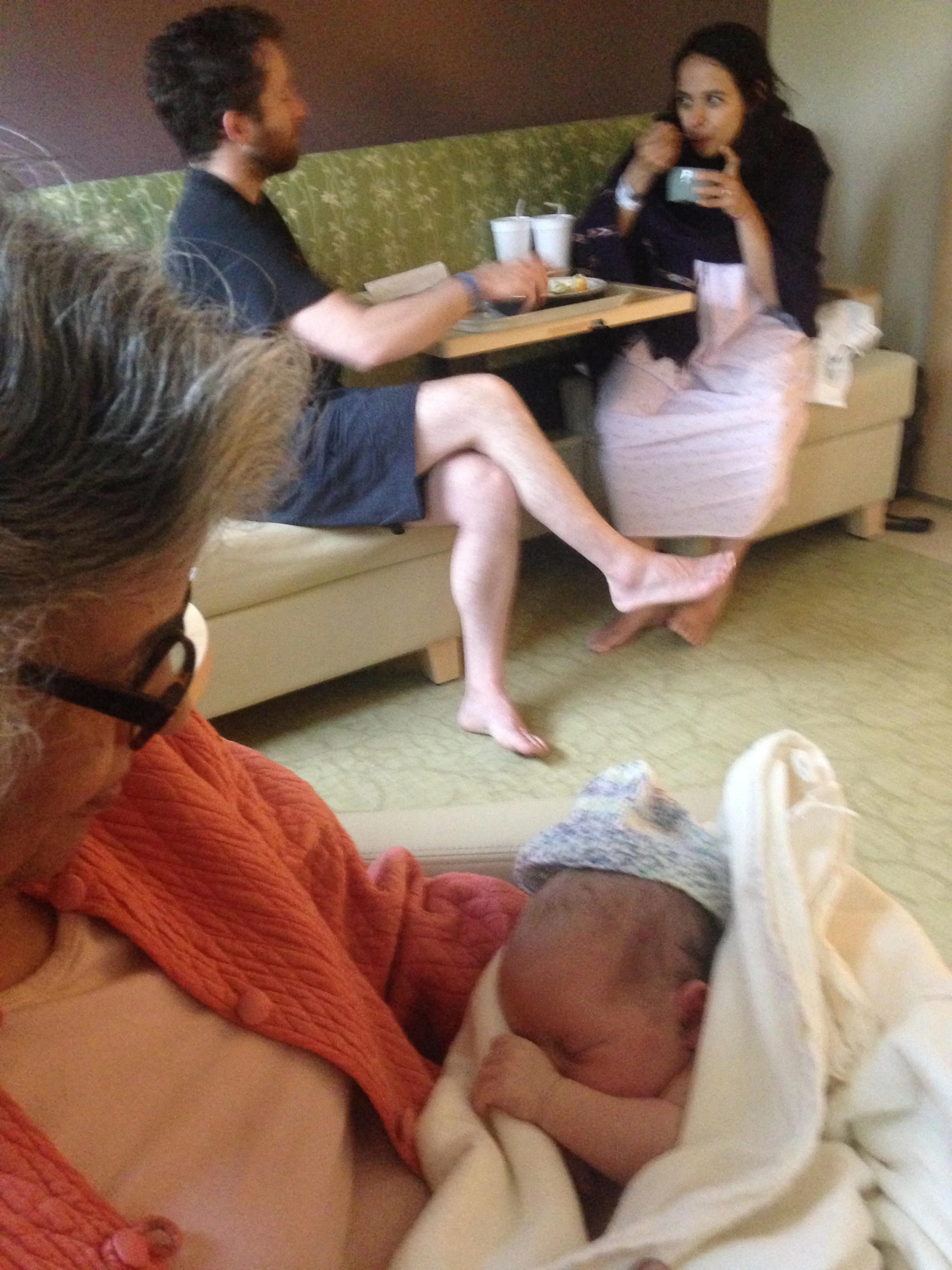 Grandma gives hardworking couple a break