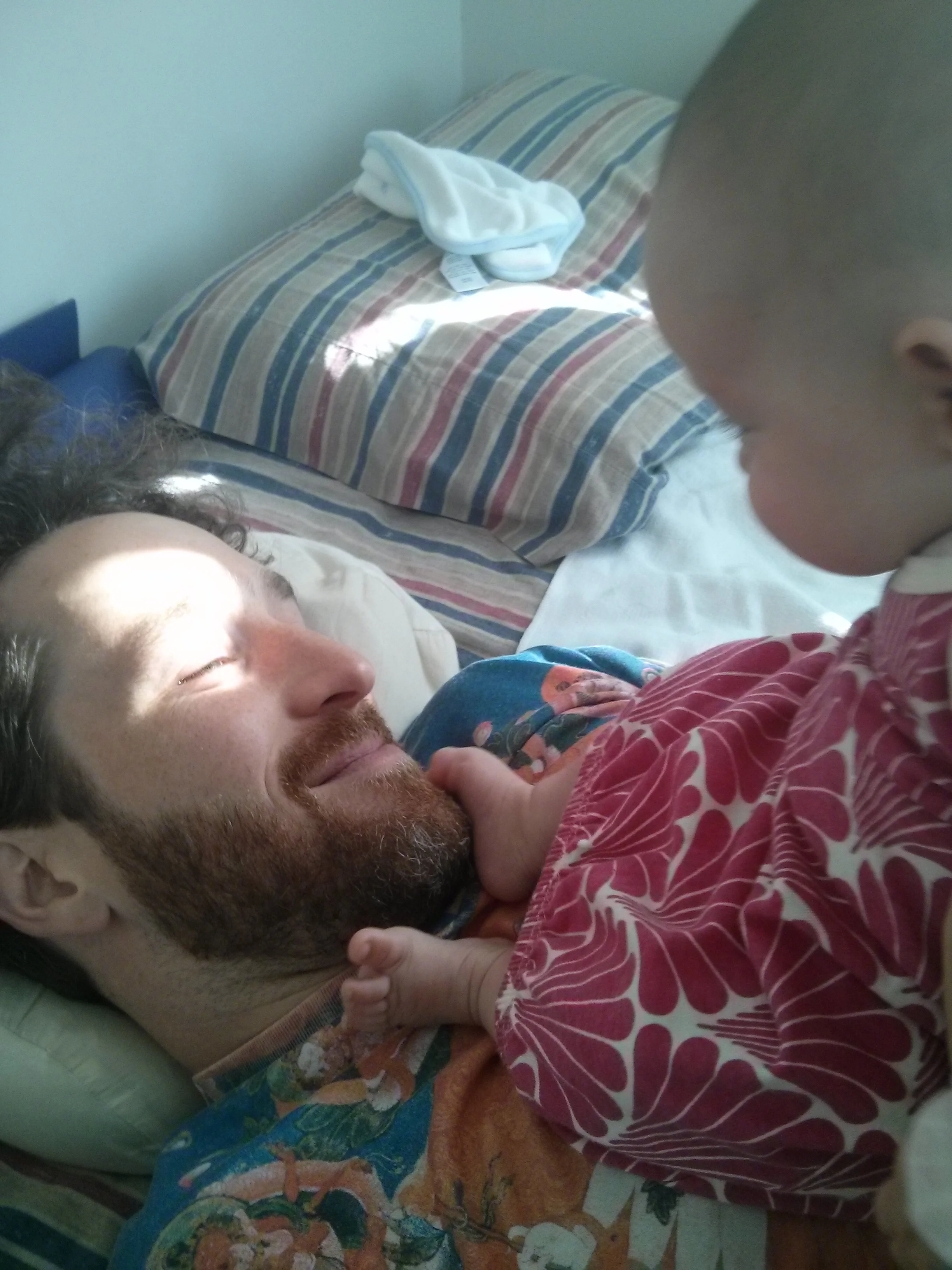 Exploring daddy's beard