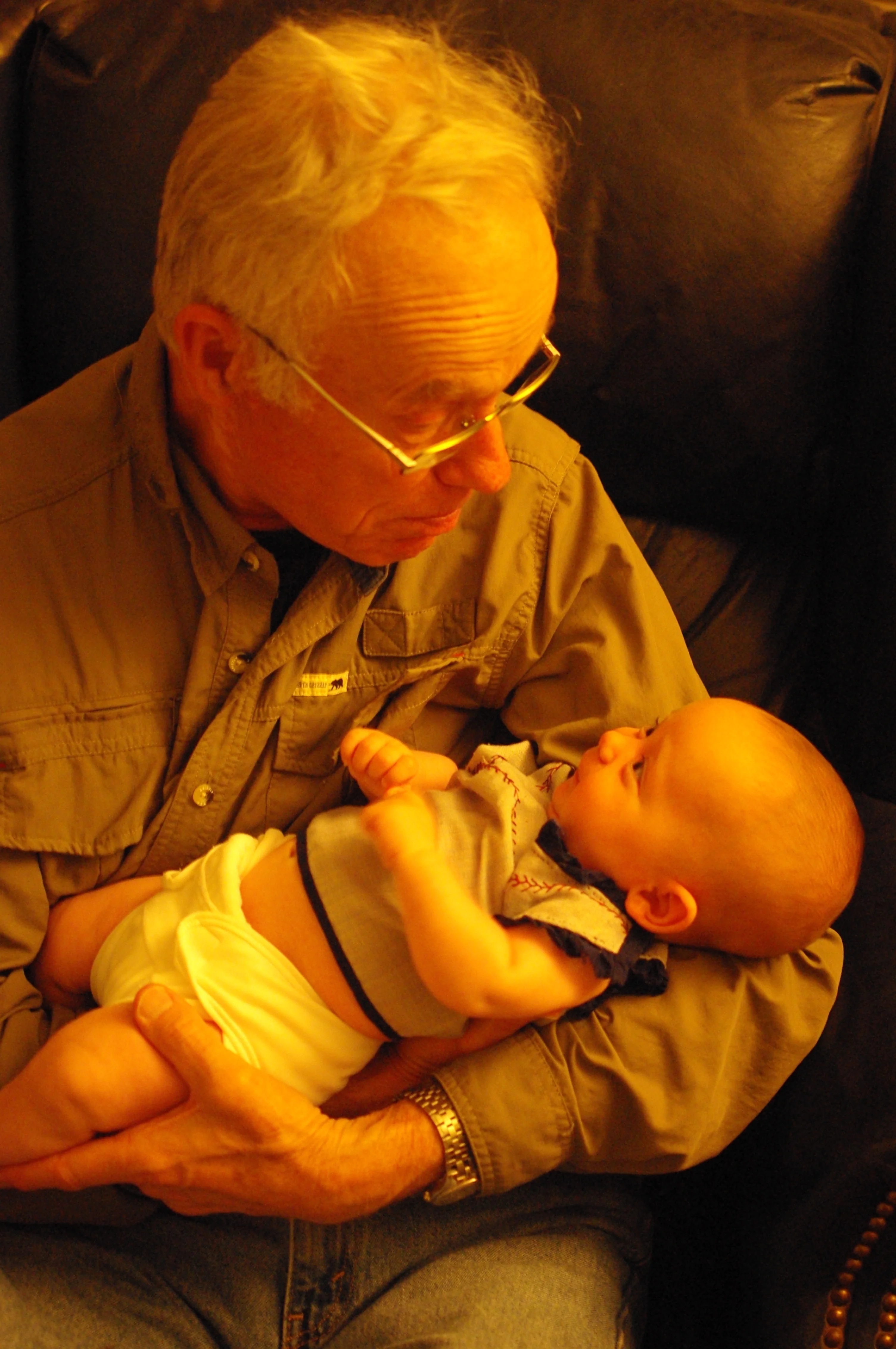 Laya and Uncle Bob deep in intellectual conversation