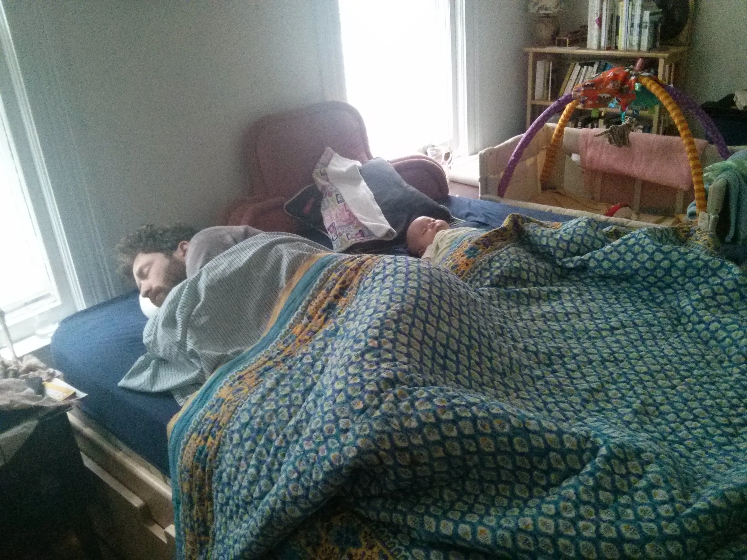 Sleeping in, these two!