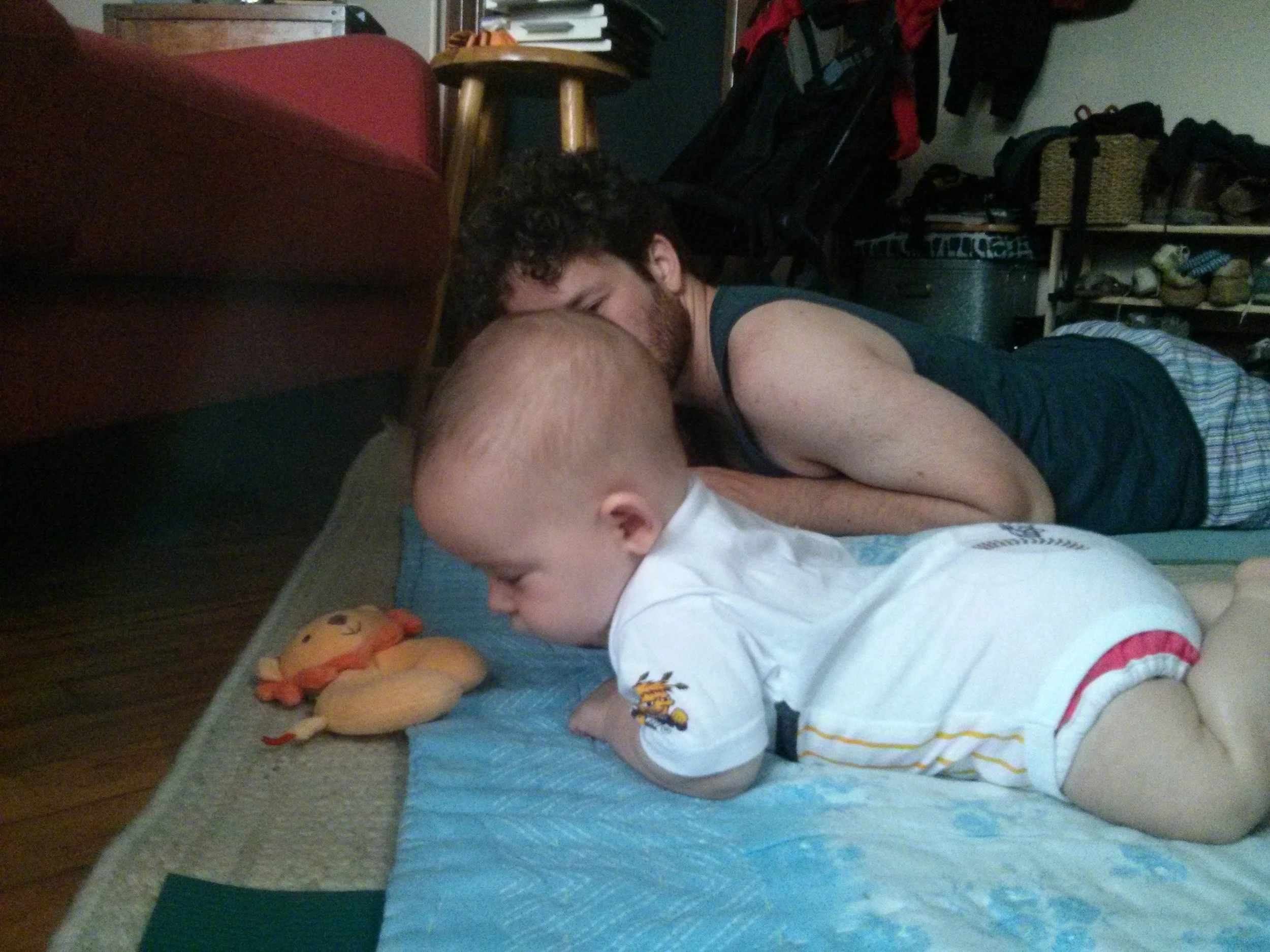 Tummy time with the personal trainer
