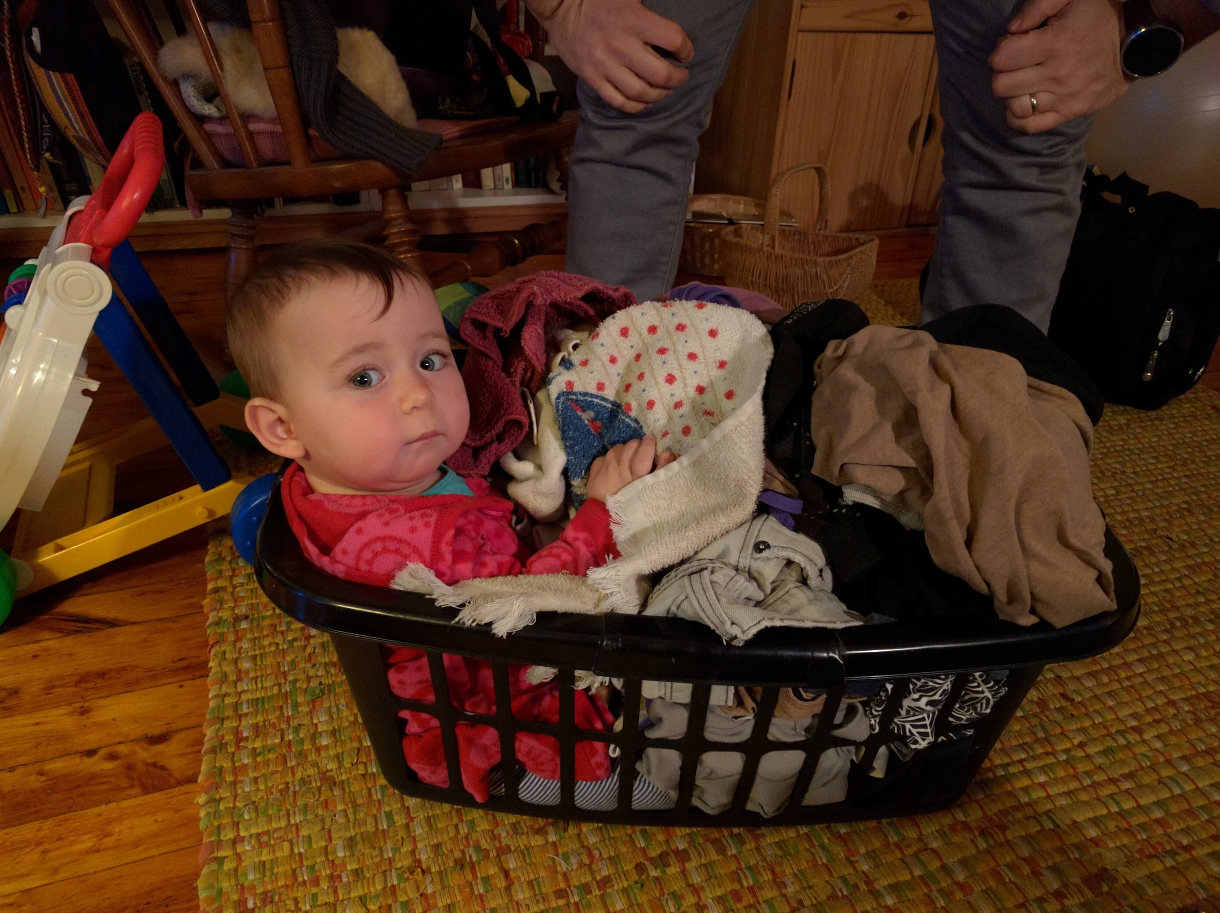Laya in the laundry, March 2016