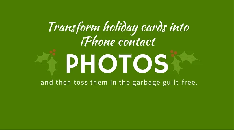 Transform Holiday Cards into iPhone Contact Photos