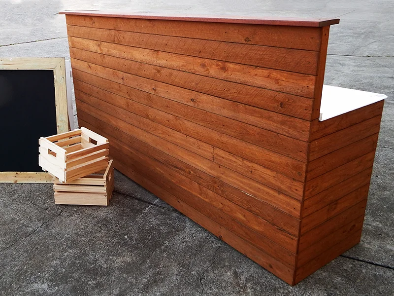 Large Wooden Rustic Bar