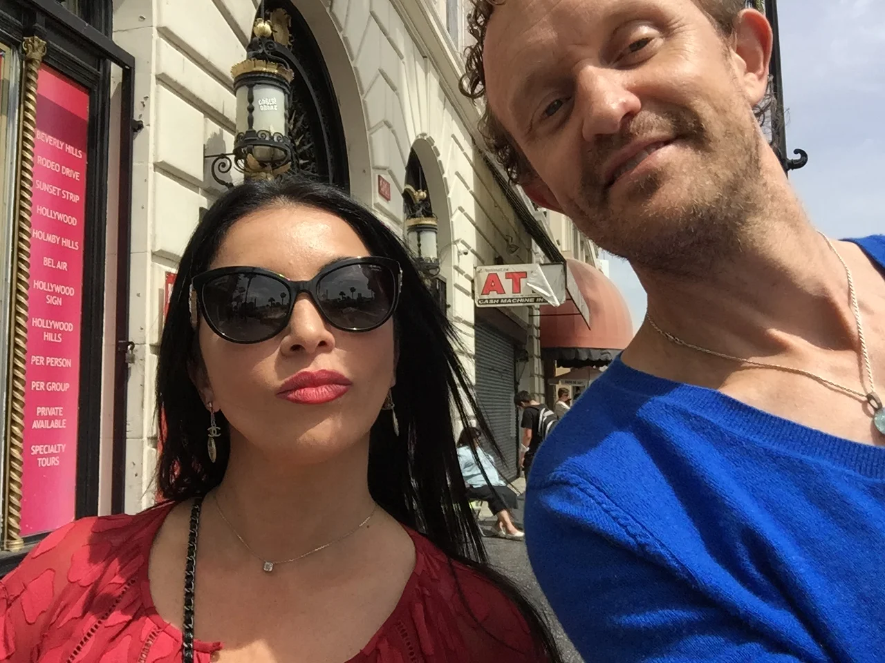 Pretty Women walking down the street of Sunset Boulevard