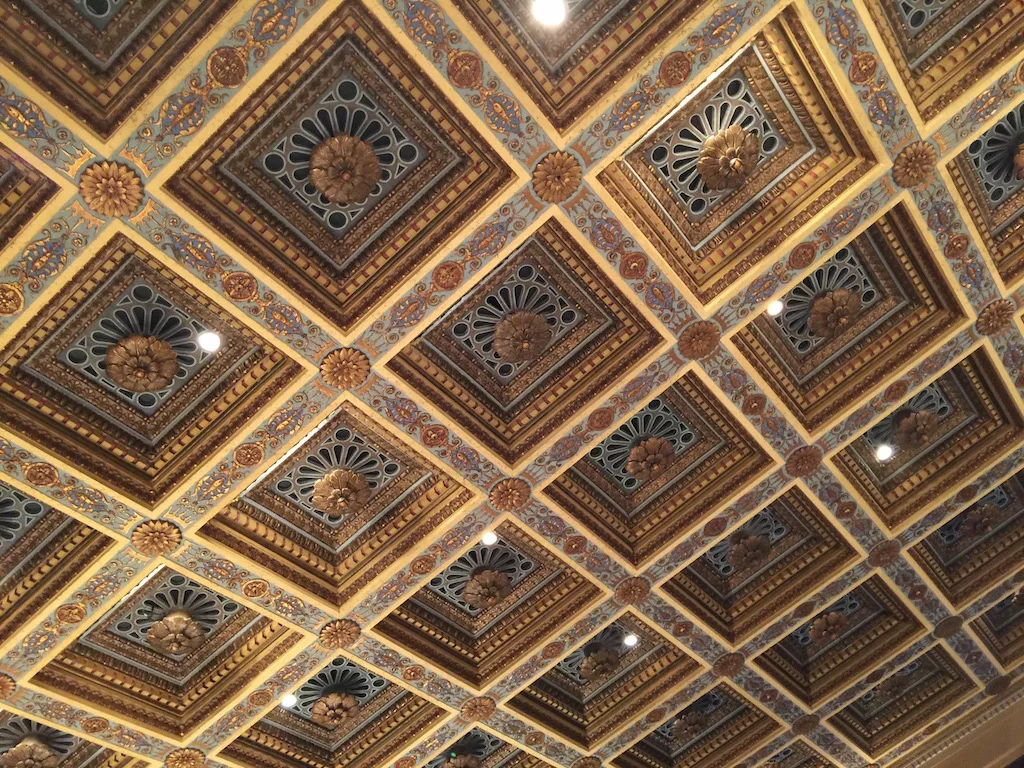 The ceiling of Royce Hall ..... Gorgeous!