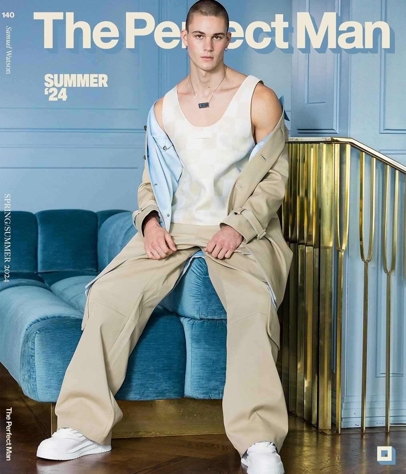 Dress You Up: Model citizen Samuel Watson makes a smart and bold style move this summer in a fashion curation by stylist Craig Andrew James, photographed in London.

On cover Samuel wears @versace

Complete story on link tree in bio.

Photography Nic
