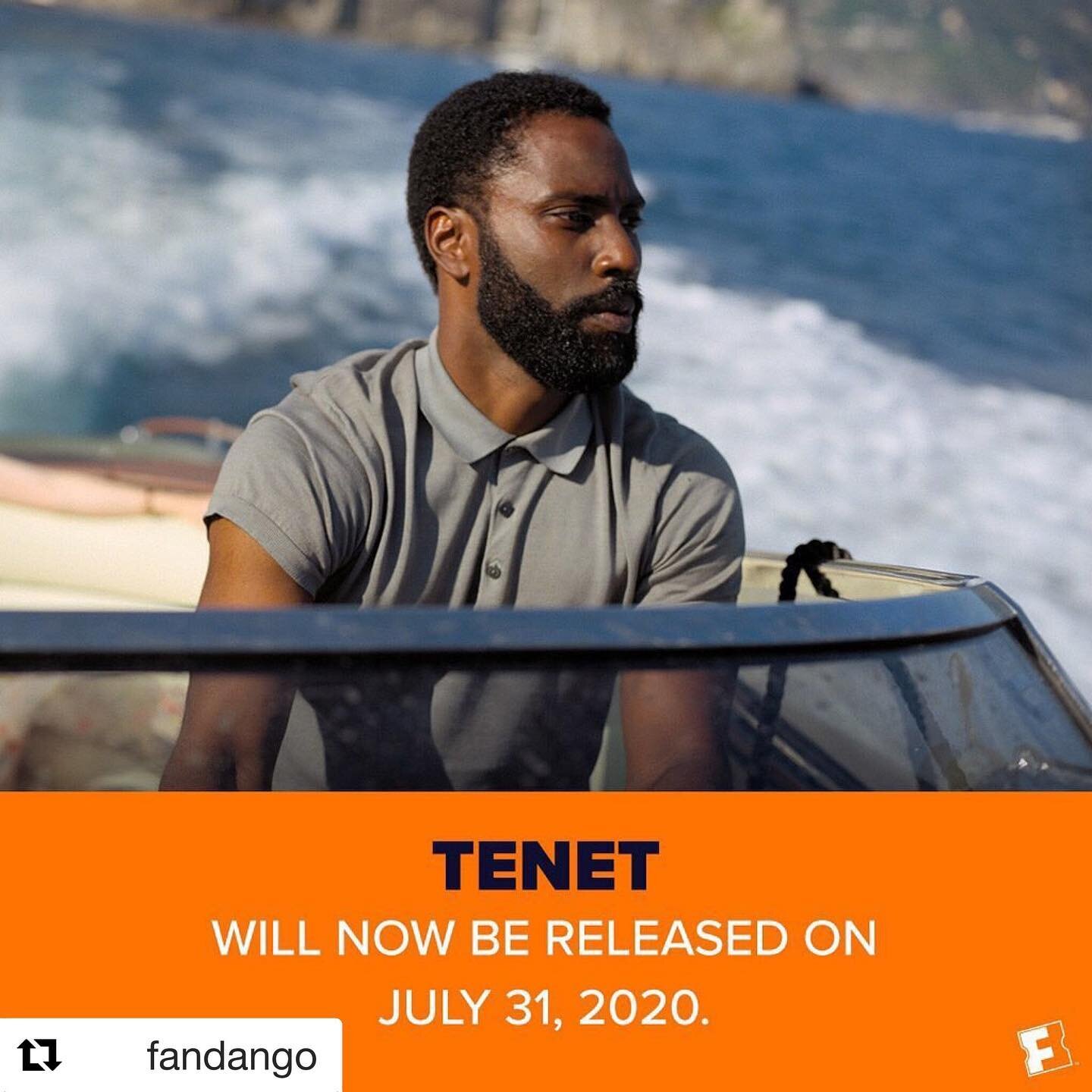 #Repost @fandango with @get_repost
・・・
Christopher Nolan's Tenet has been pushed two weeks to July 31, 2020.