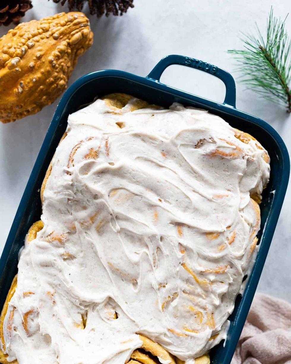 Pumpkin Chai Cinnamon Rolls