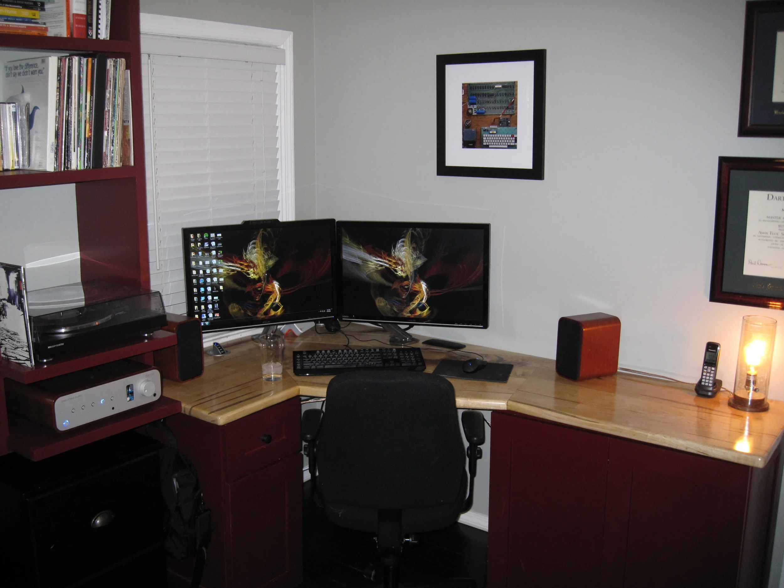 Built-in desk & bookshelf at our old house
