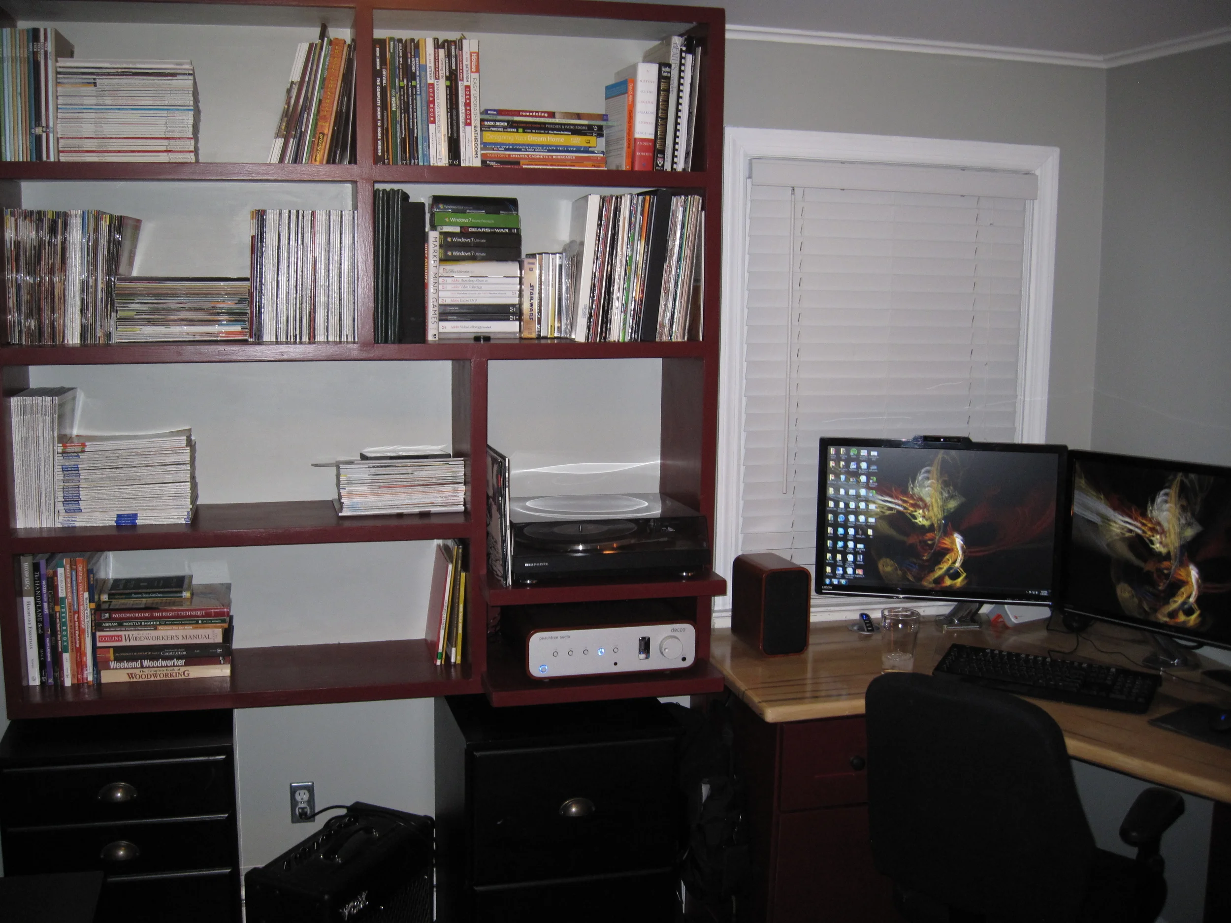 Built-in desk & bookshelf at our old house