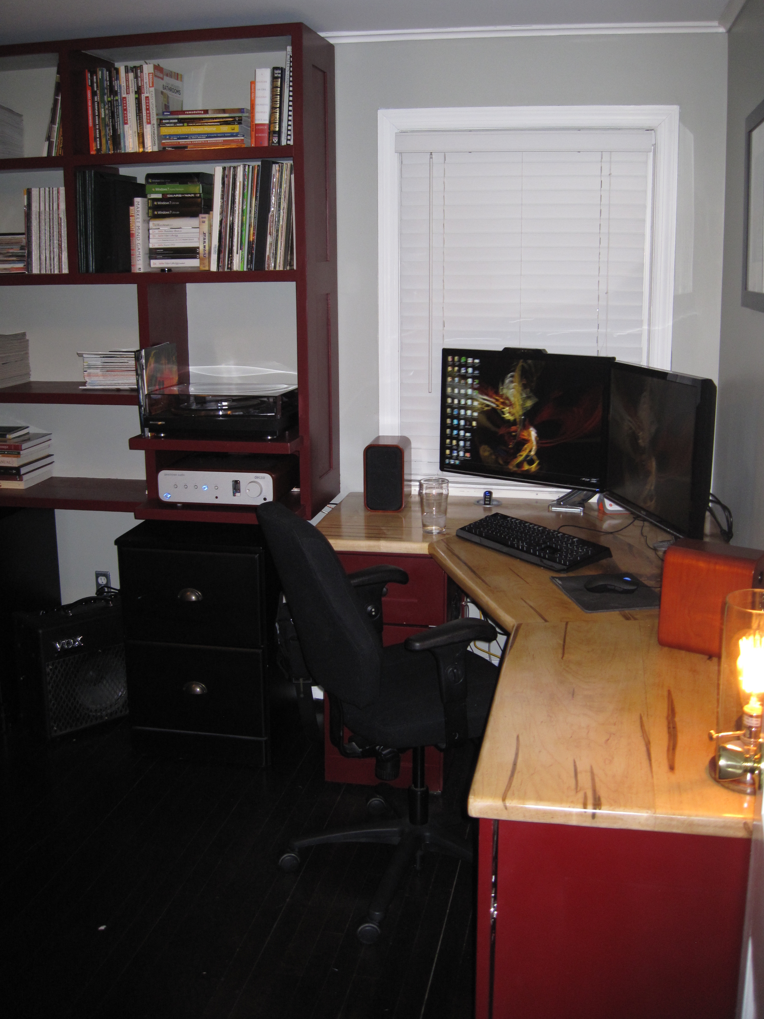 Built-in desk & bookshelf at our old house