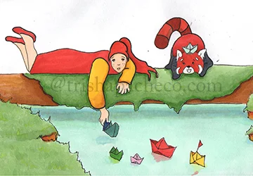 Harper and Monty-Paper Boats