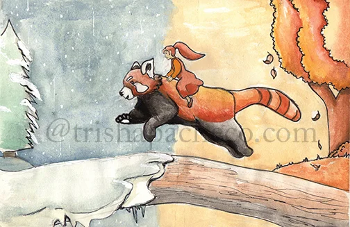 Harper on a Red Panda_"Seasonal changes"