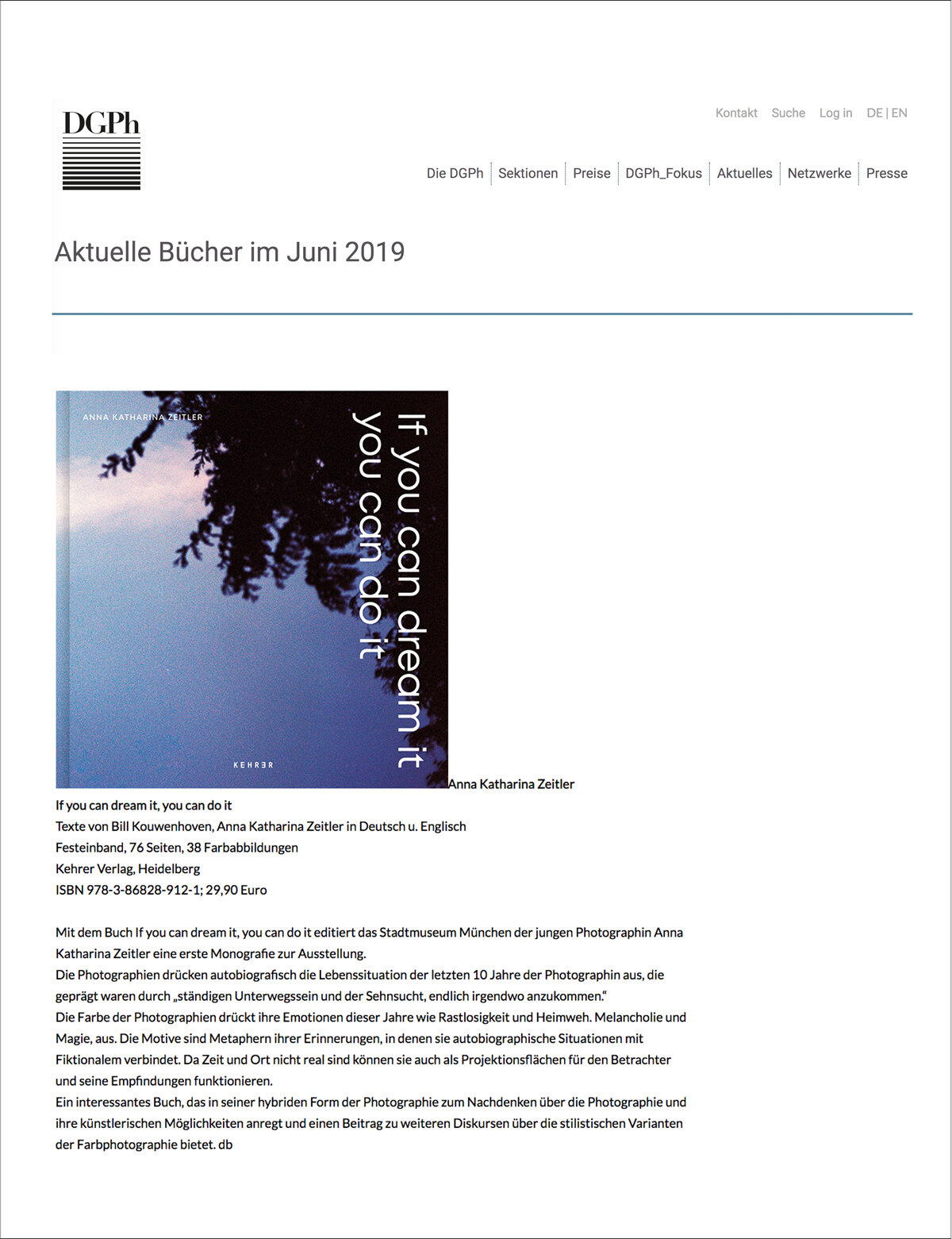  DGPH, Book Review Germany, 2019 