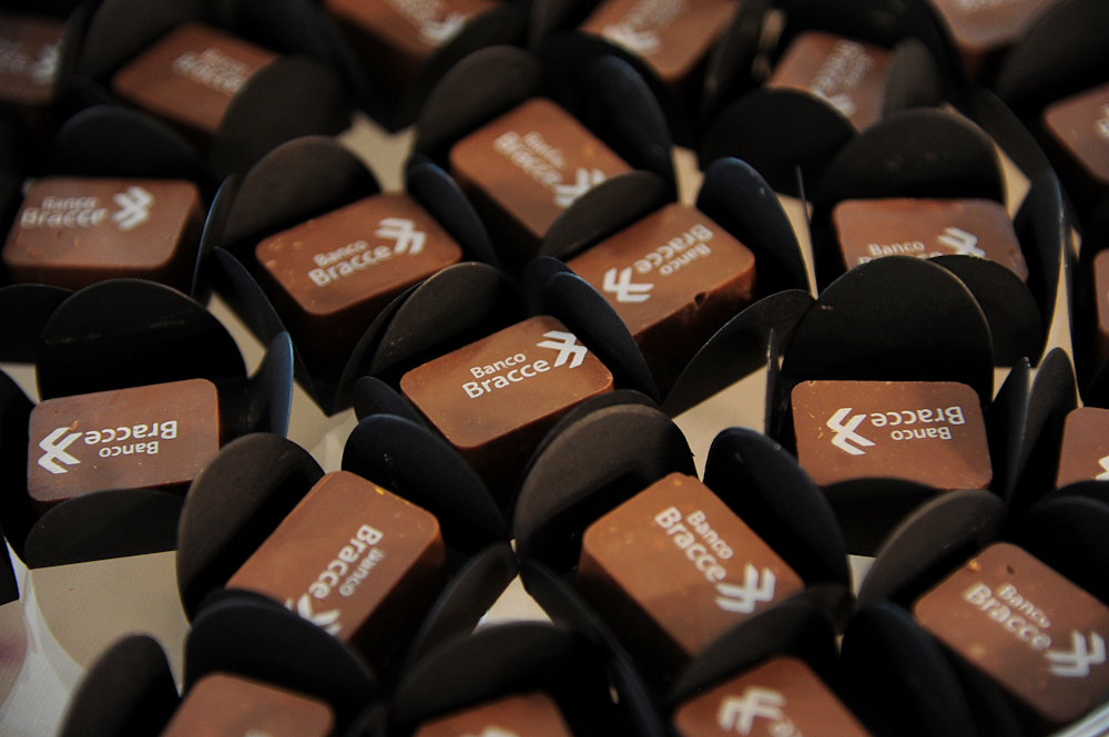 chocolates personalizados, banco bracce