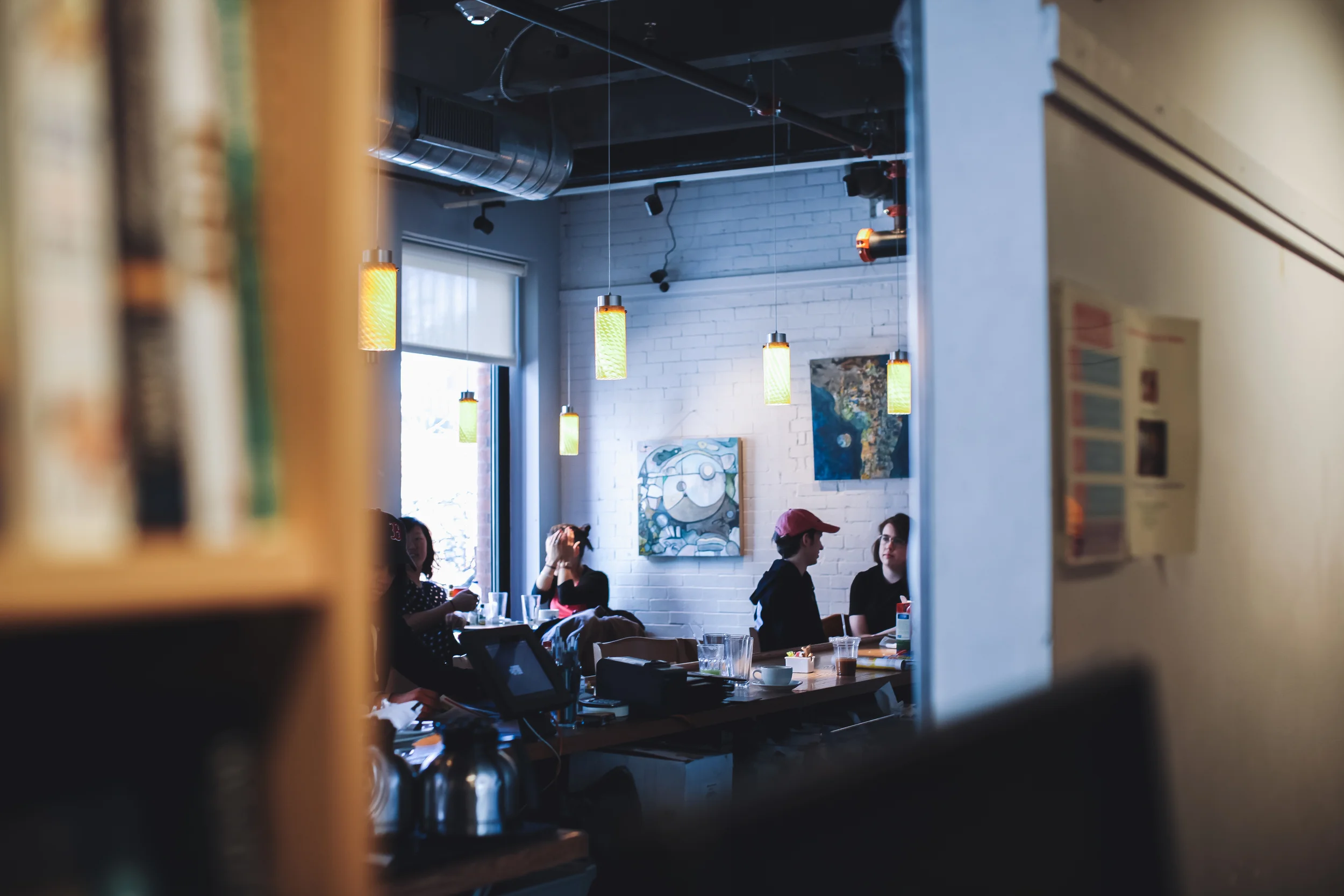 Sneaky picture of the second floor dining area. Got to love the woman in the back who doesn't want to be in the photo. 