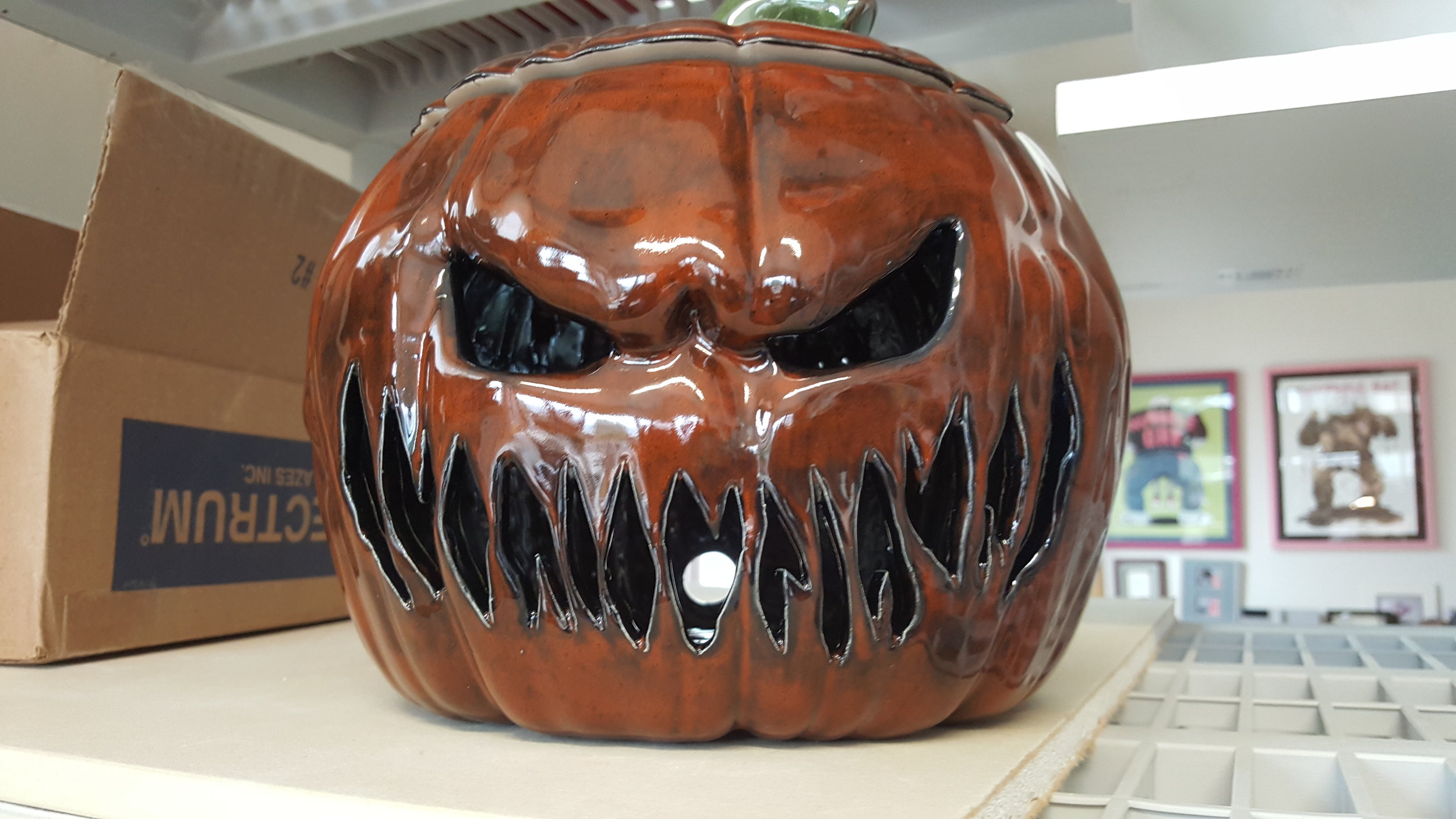 A completed pumpkin.