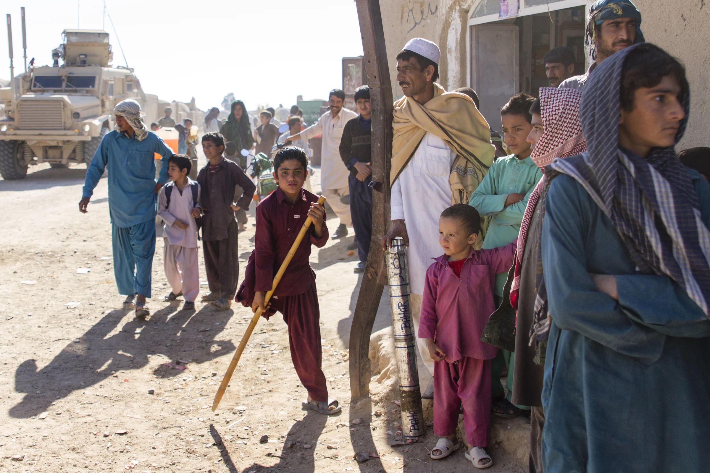 Afghan men and boys (Lash-e Juwayn, Afghanistan).