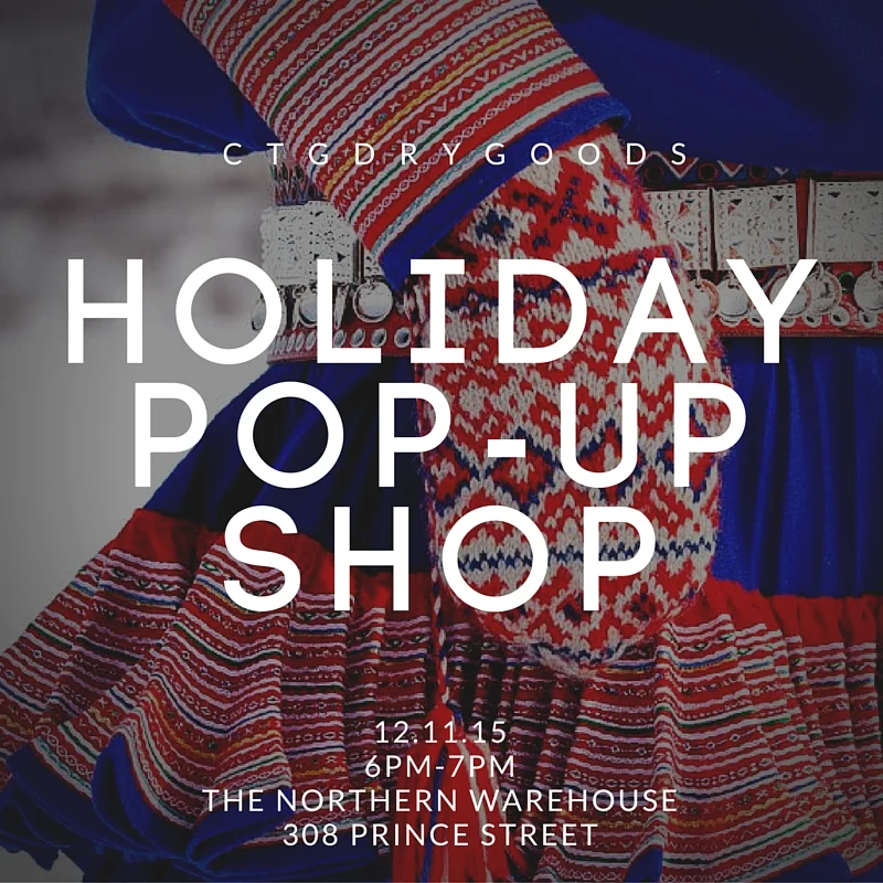 Pop-up shop from 6pm-7pm! Open to the public.