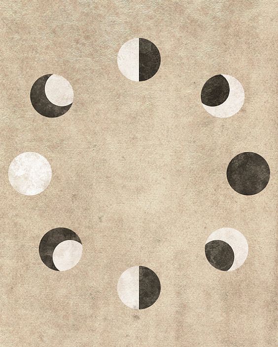 Moon Phases Art by CE Photo Graphics