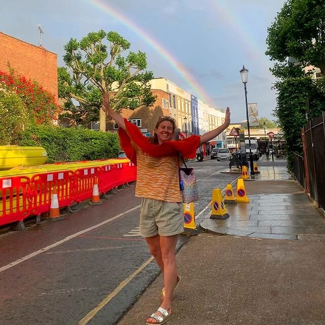 Getting caught in the rain. Double rainbow on the portobello. Happiness all around  #noplannoplane #rainbow #doublerainbow #portobelloroad #lockdown2020 #caughtintherain