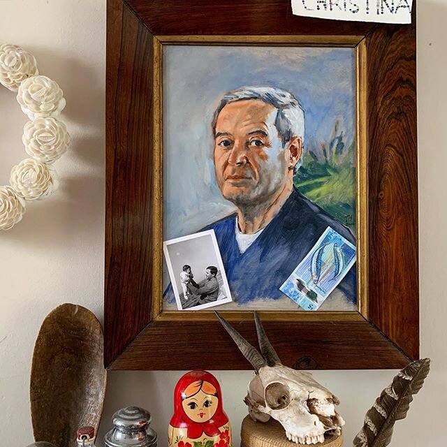 Father&rsquo;s Day.  He watches over us everyday from the portrait in the kitchen. His eyes seem to follow you wherever you are!

It&rsquo;s kind of nice. I catch myself smiling sometimes when I look over at him. He may not be here but he is part of 