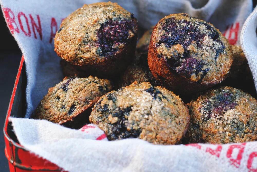 Boysenberry & Blueberry Bran Muffins — THE HUNGRY COOK