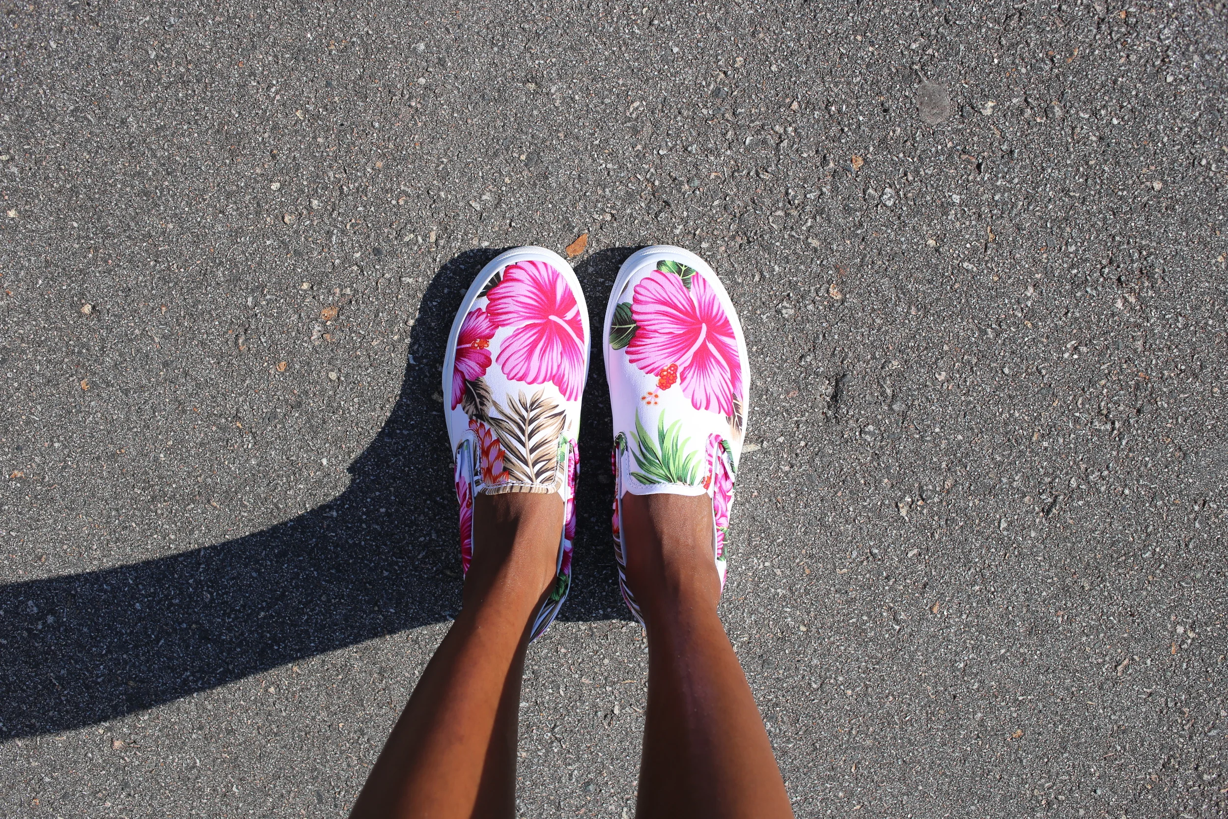 I love my new Hawaiian Floral Slip-on Vans! 
