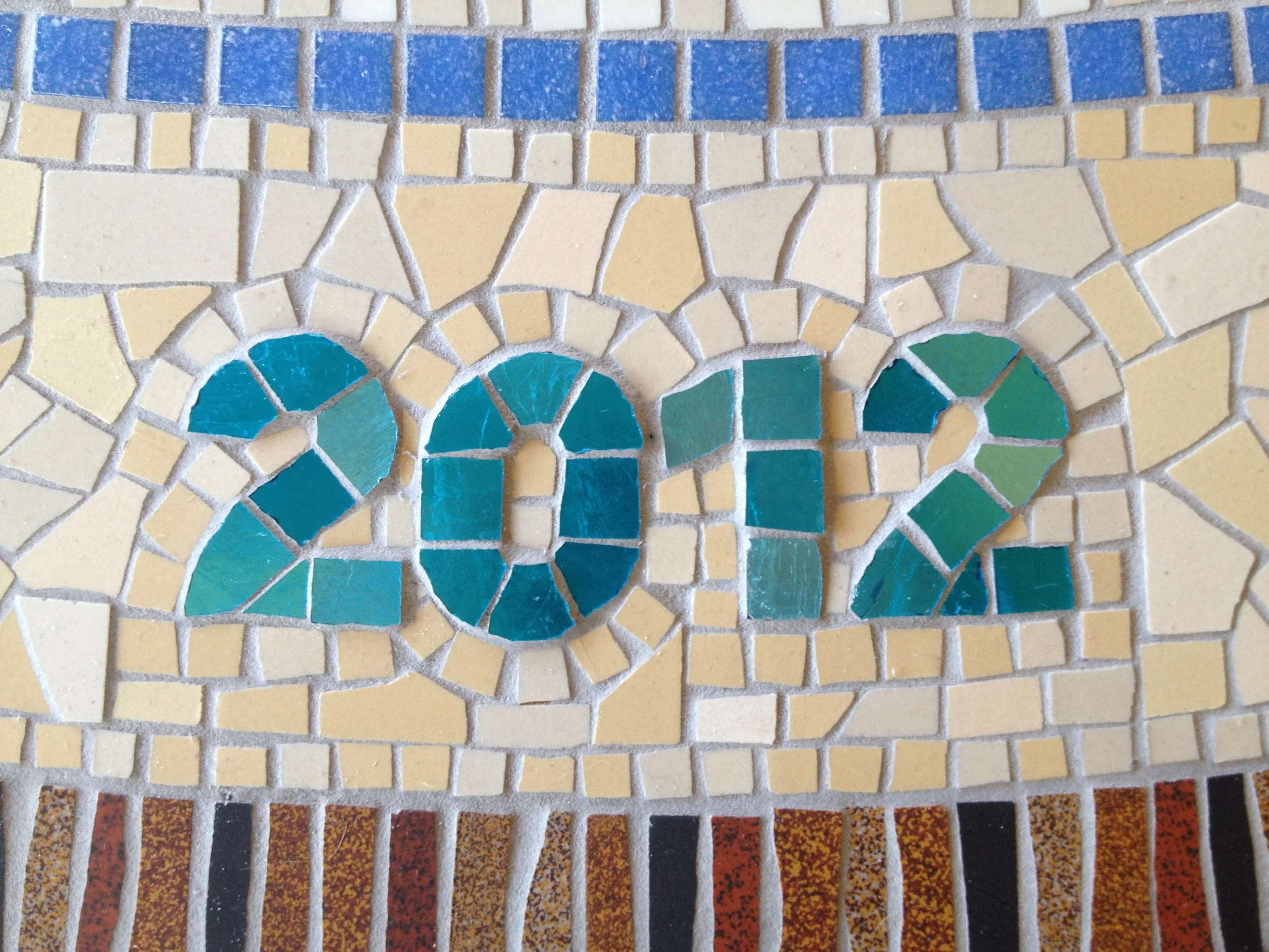  Detail from Stanton Harcourt's commissioned mosaic. 