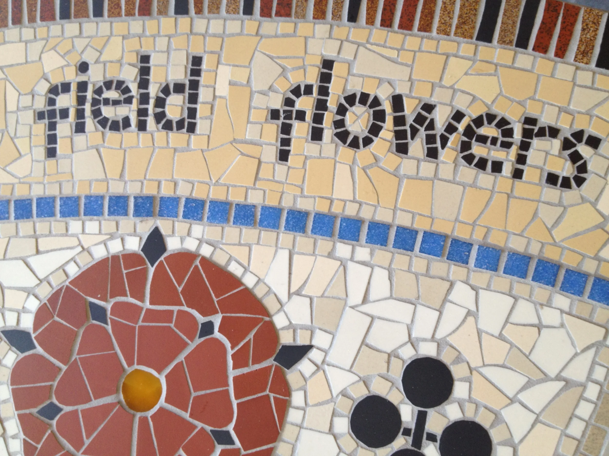  Detail from Stanton Harcourt's commissioned mosaic. 