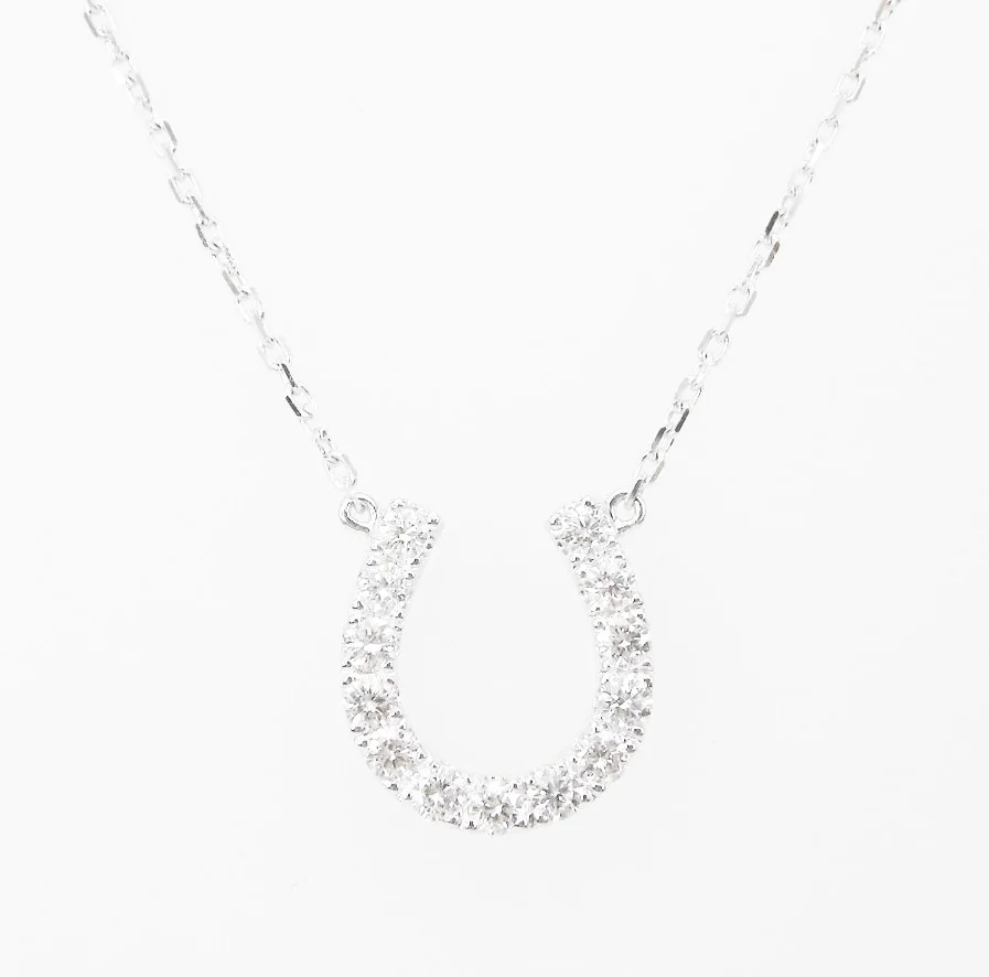 DIAMOND HORSESHOE PENDANT BESPOKE FINE JEWELLERY BY SHAHINA HATTA