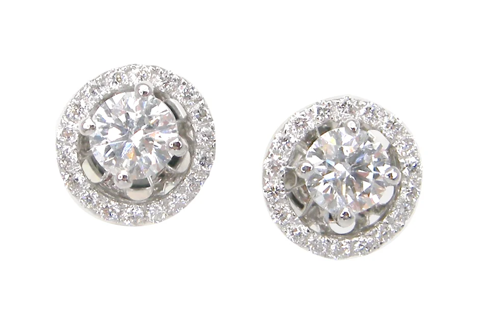 DIAMOND SOLITAIRE STUD EARRINGS WITH REMOVABLE JACKETS BESPOKE FINE JEWELLERY BY SHAHINA HATTA