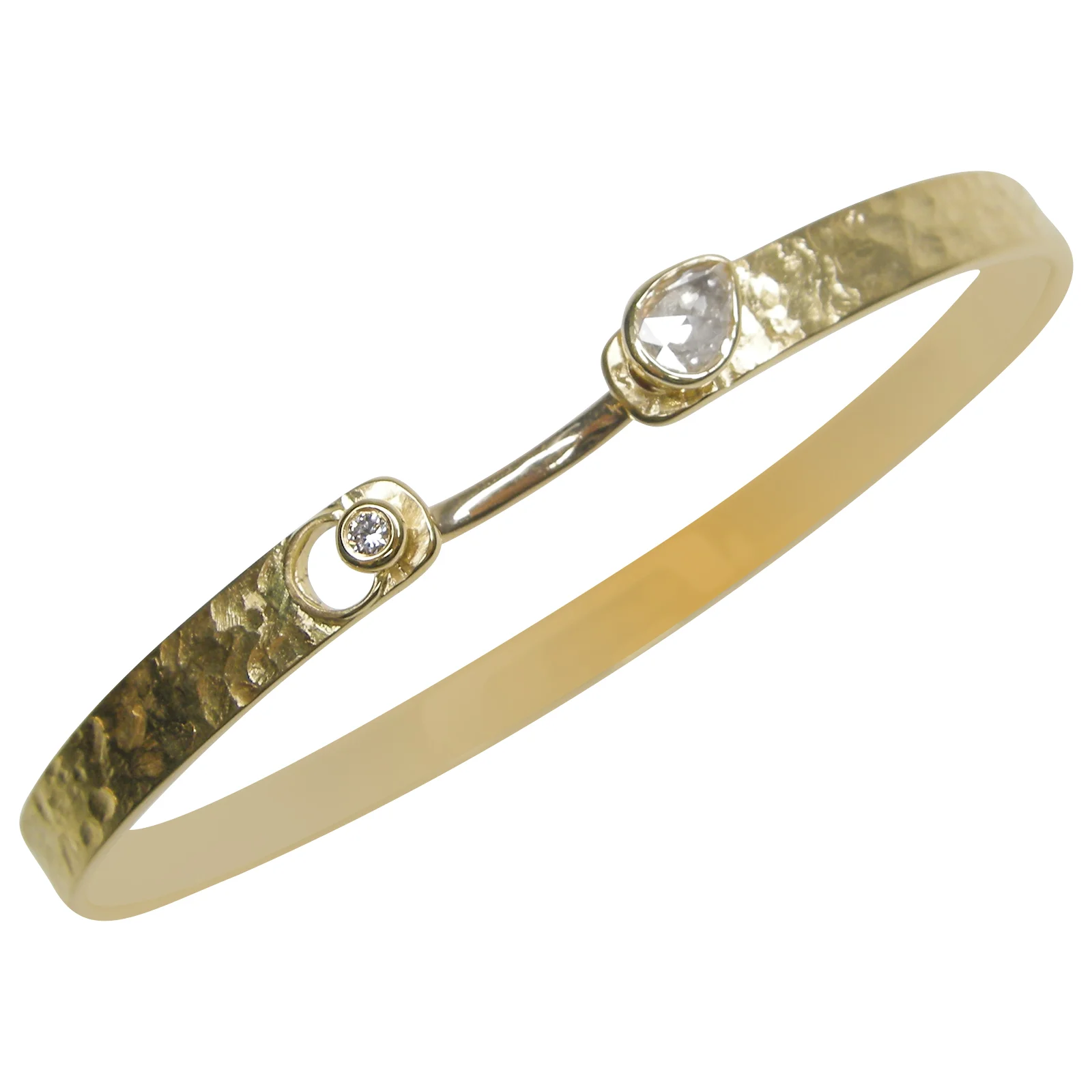 YELLOW GOLD DIAMOND BRACELET CUFF
