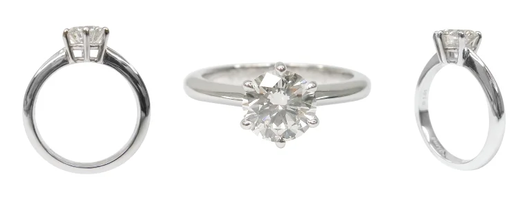 SIX CLAW DIAMOND SOLITAIRE BASKET SETTING BESPOKE FINE JEWELLERY BY SHAHINA HATTA