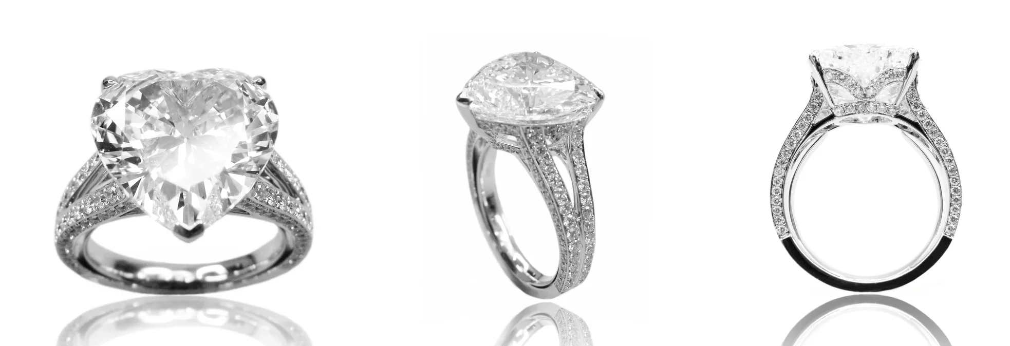 HEART SHAPE DIAMOND SOLITAIRE BESPOKE FINE JEWELLERY BY SHAHINA HATTA