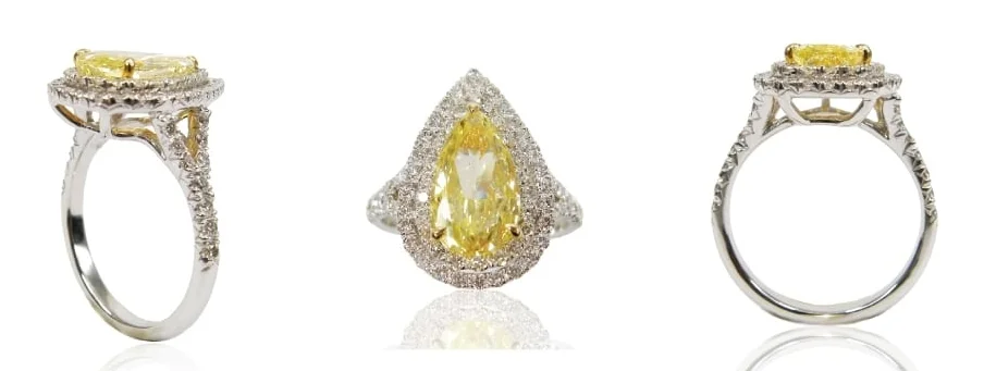 FANCY INTENSE YELLOW DIAMOND RING BESPOKE FINE JEWELLERY BY SHAHINA HATTA