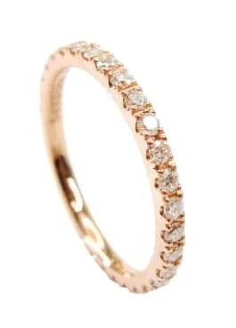 ROSE GOLD DIAMOND ETERNITY RING BESPOKE FINE JEWELLERY BY SHAHINA HATTA