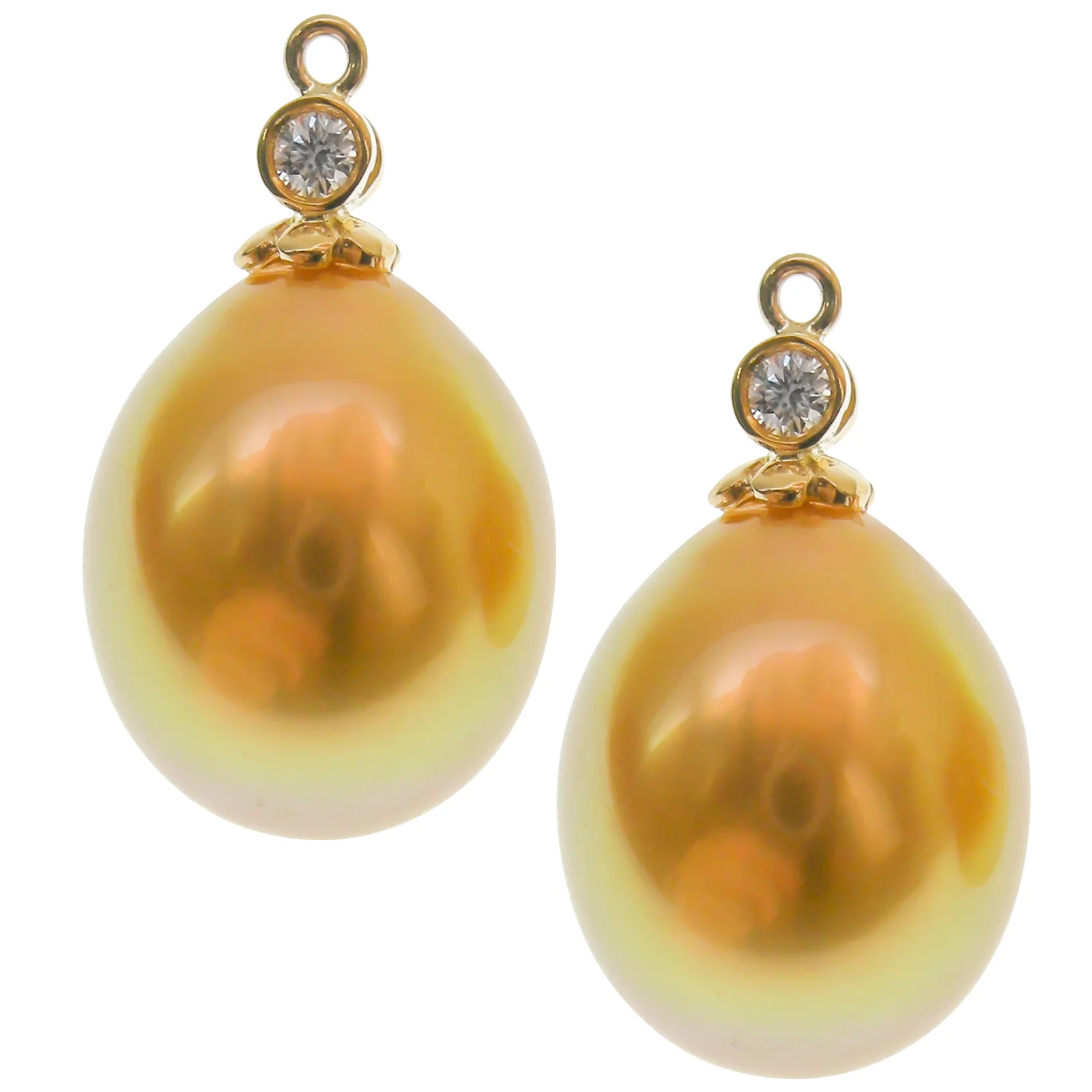GOLDEN PEARL & DIAMOND DROP ATTACHMENTS BESPOKE FINE JEWELLERY BY SHAHINA HATTA