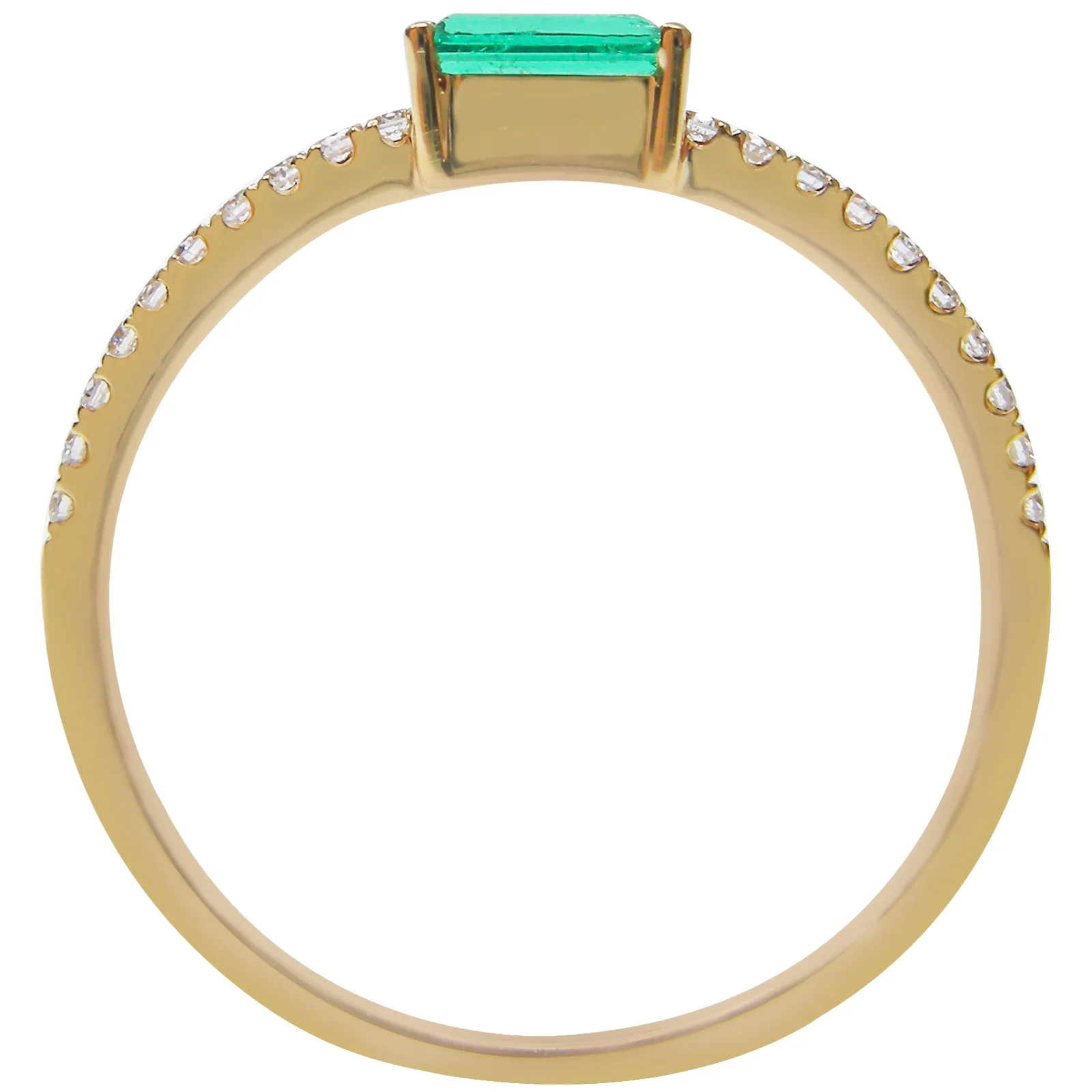 SIGNATURE EMERALD & DIAMOND BAGUETTE STACK RING BESPOKE FINE JEWELLERY BY SHAHINA HATTA HONG KONG