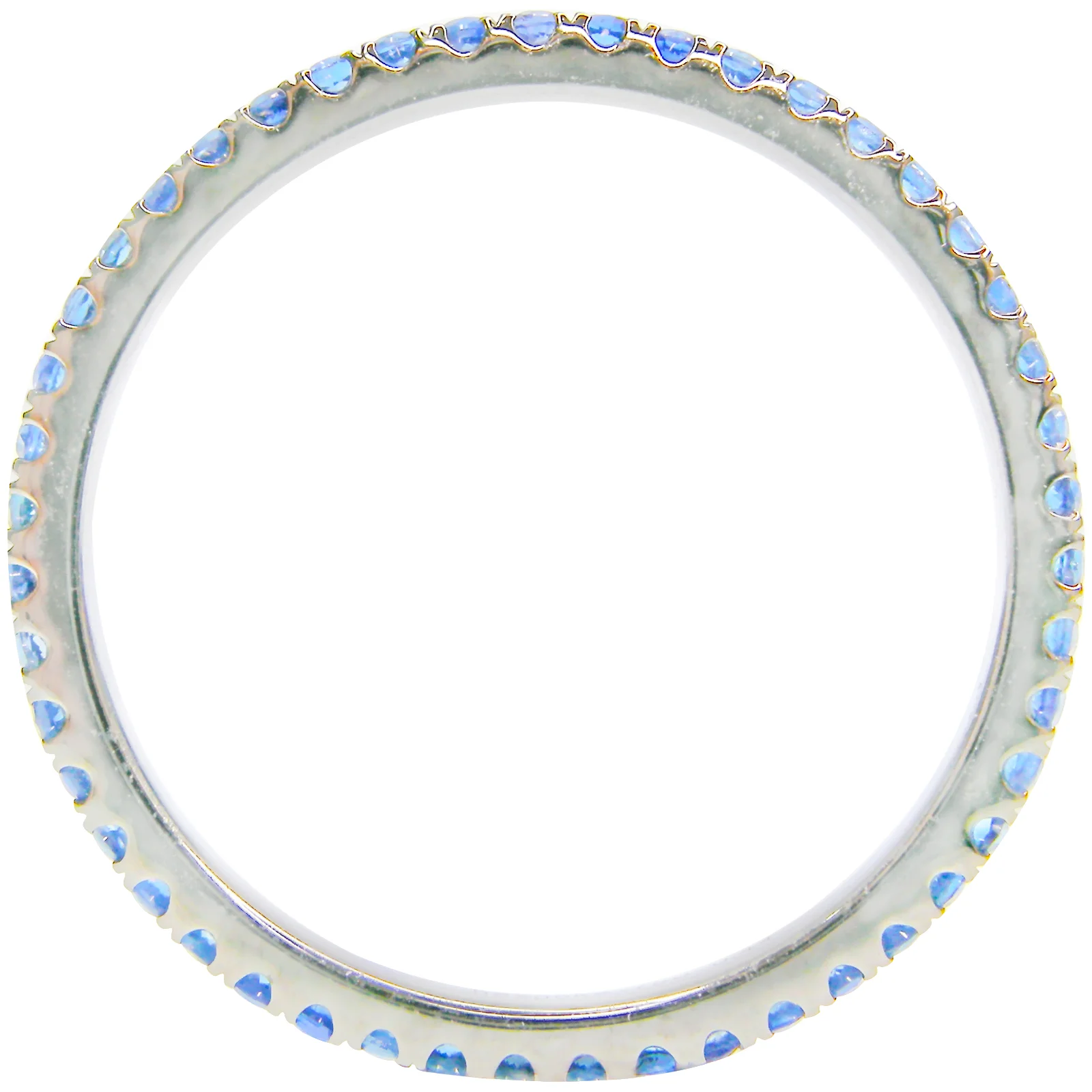 SIGNATURE SKY BLUE SAPPHIRE ETERNITY RING BESPOKE FINE JEWELLERY BY SHAHINA HATTA HONG KONG