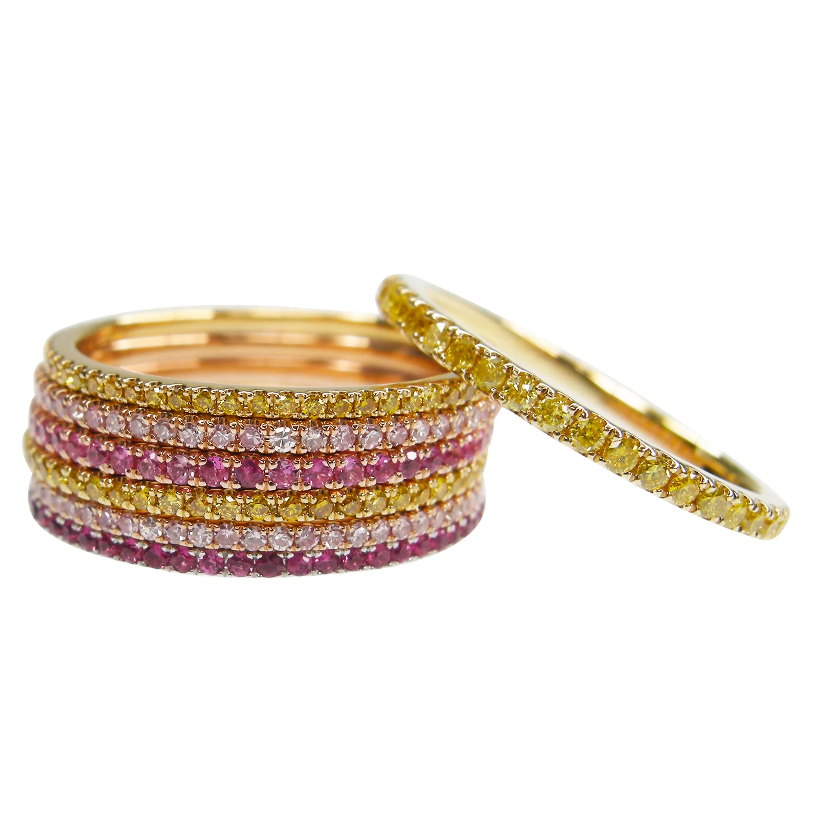 SIGNATURE YELLOW SAPPHIRE ETERNITY RING BESPOKE FINE JEWELLERY BY SHAHINA HATTA HONG KONG