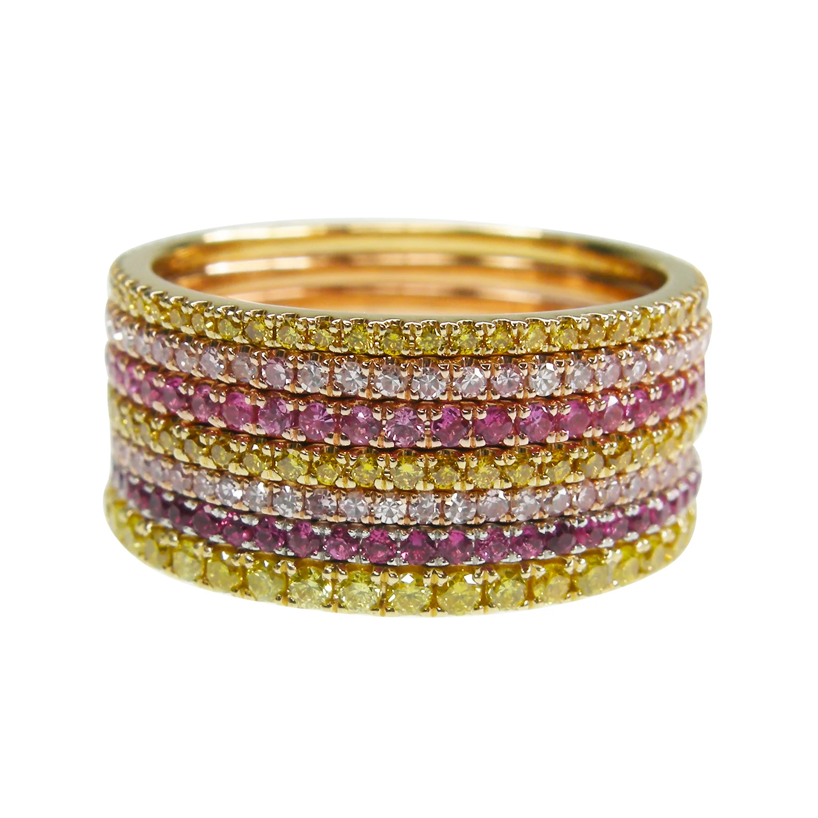 SIGNATURE YELLOW SAPPHIRE ETERNITY RING BESPOKE FINE JEWELLERY BY SHAHINA HATTA HONG KONG