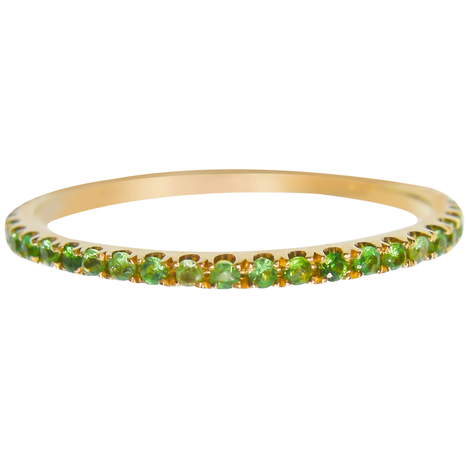 SIGNATURE TSAVORITE GARNET ETERNITY RING BESPOKE FINE JEWELLERY BY SHAHINA HATTA HONG KONG