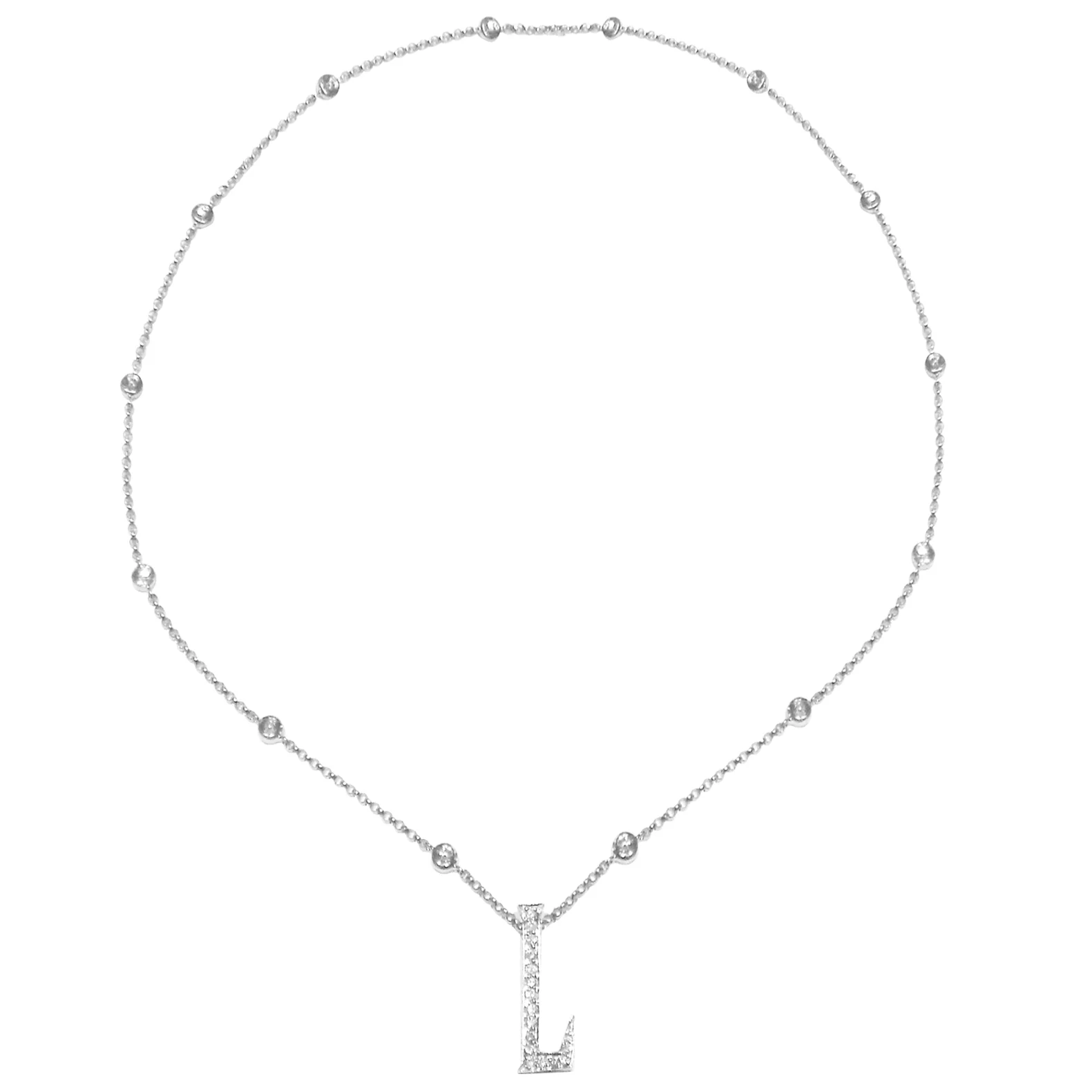 PERSONALIZED DIAMOND INITIAL PENDANT BESPOKE FINE JEWELLERY BY SHAHINA HATTA