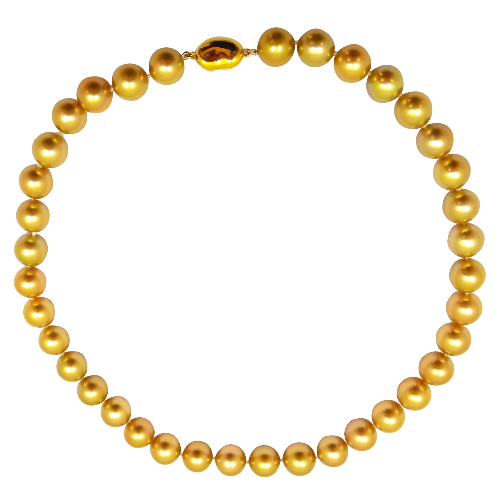 SOUTH SEA GOLDEN PEARL STRAND NECKLACE BESPOKE FINE JEWELLERY BY SHAHINA HATTA