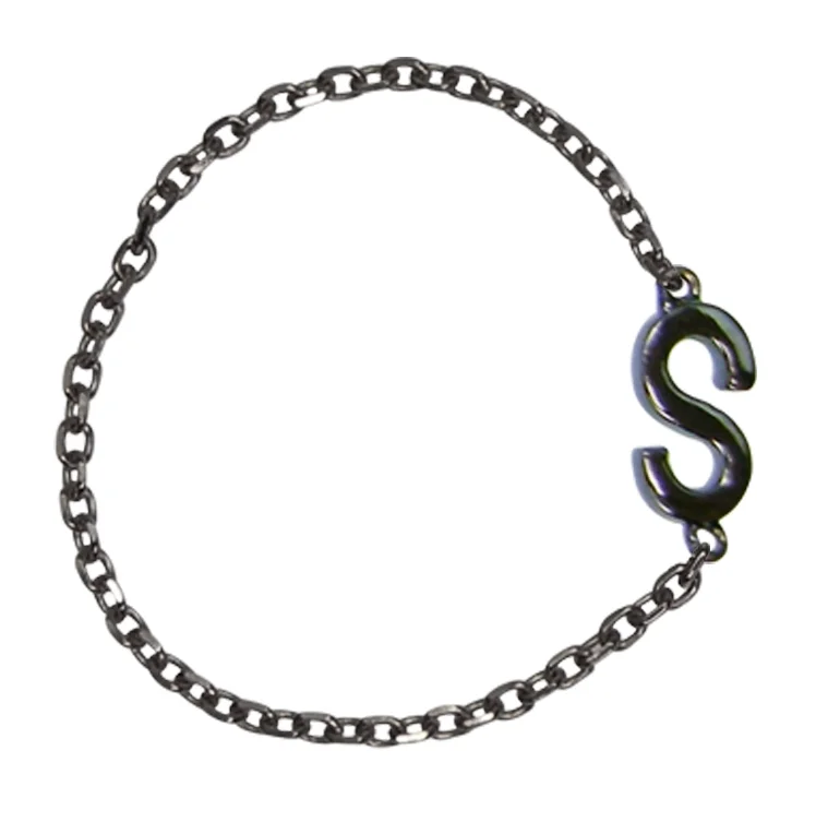 SIGNATURE INITIAL CHAIN RING BESPOKE FINE JEWELLERY BY SHAHINA HATTA HONG KONG