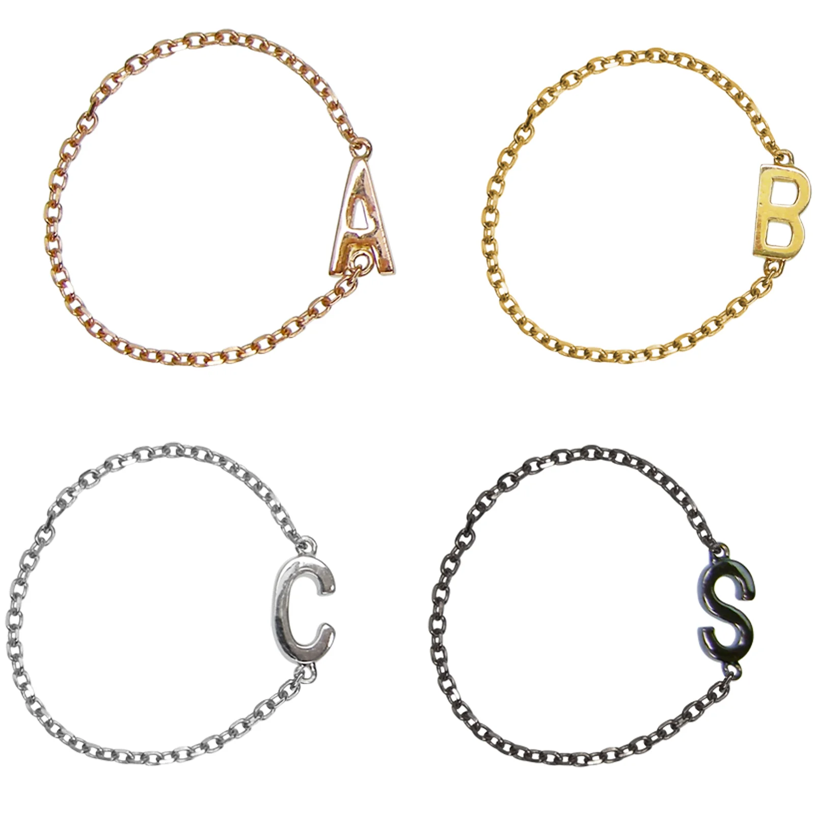 SIGNATURE INITIAL CHAIN RING BESPOKE FINE JEWELLERY BY SHAHINA HATTA HONG KONG
