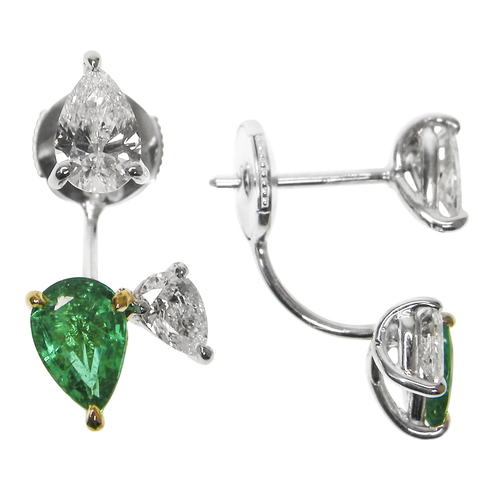Copy of Copy of SIGNATURE EMERALD & DIAMOND VINE EARRINGS BESPOKE FINE JEWELLERY BY SHAHINA HATTA HONG KONG