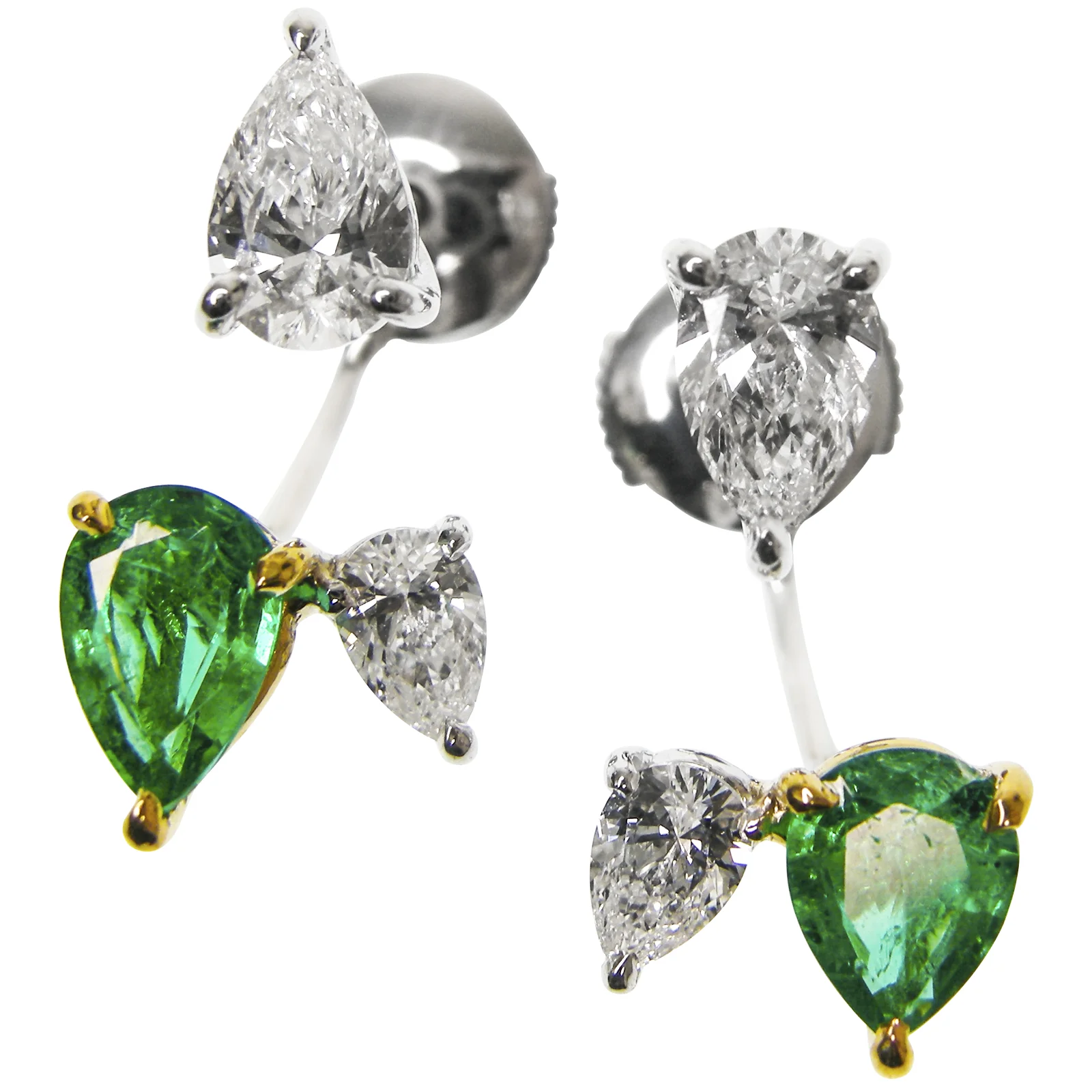 Copy of Copy of SIGNATURE EMERALD & DIAMOND VINE EARRINGS BESPOKE FINE JEWELLERY BY SHAHINA HATTA HONG KONG